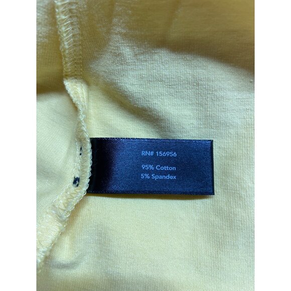 Boston Proper Yellow Cut-Out Top M 3/4 Sleeve Y2K Keyhole Tee Statement Spring - Picture 6 of 9